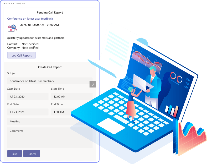Easily log call reports